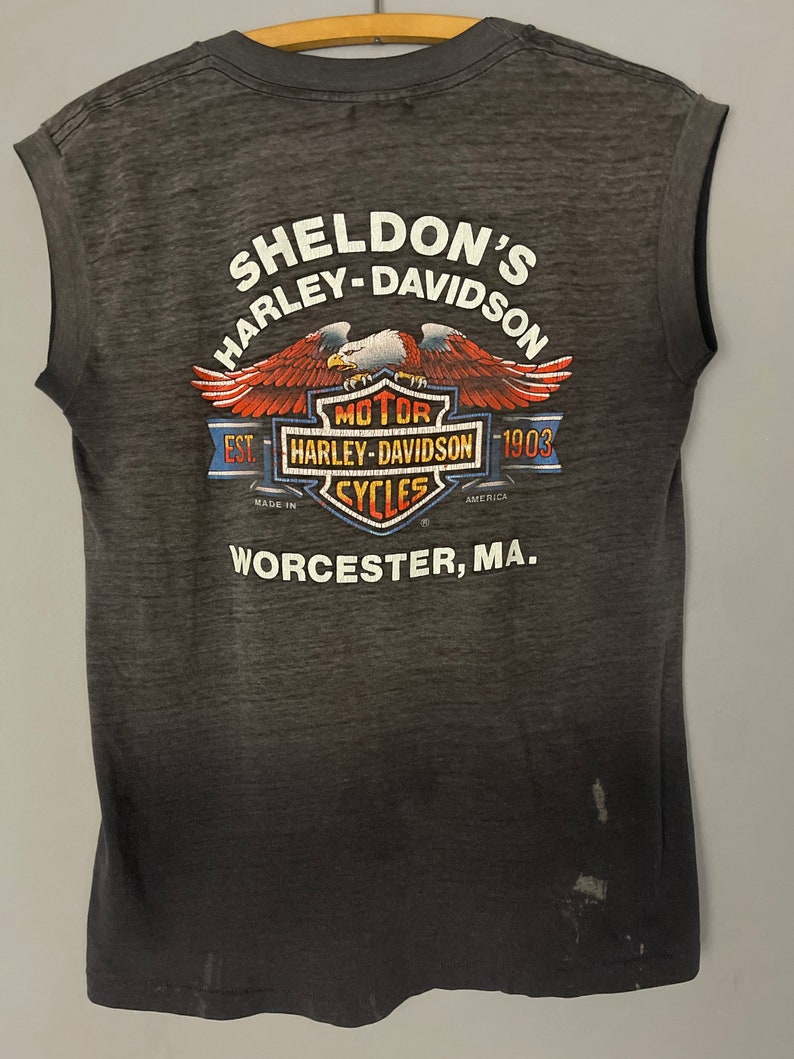 Vintage Harley Davidson Motorcycle Tank Top, Harleys Cold Beer Muscle ...