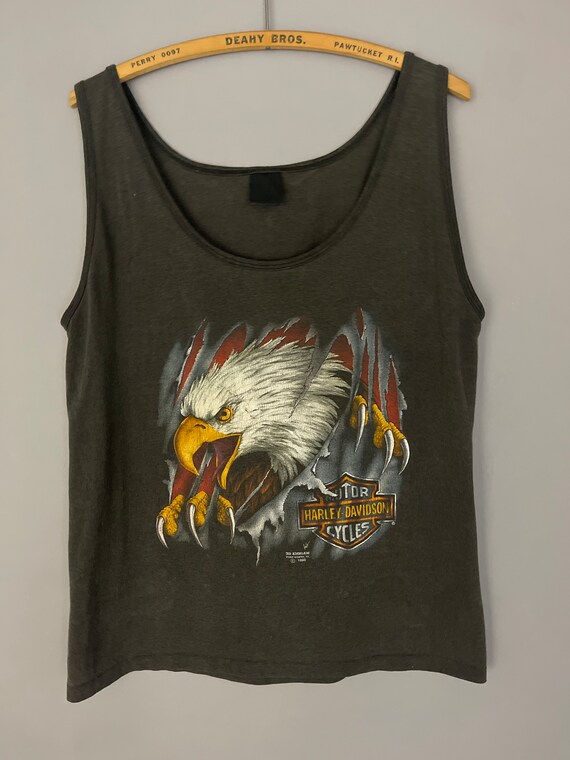 Vintage Harley Davidson Motorcycle 90s Tank Top Eagle, Bike Week