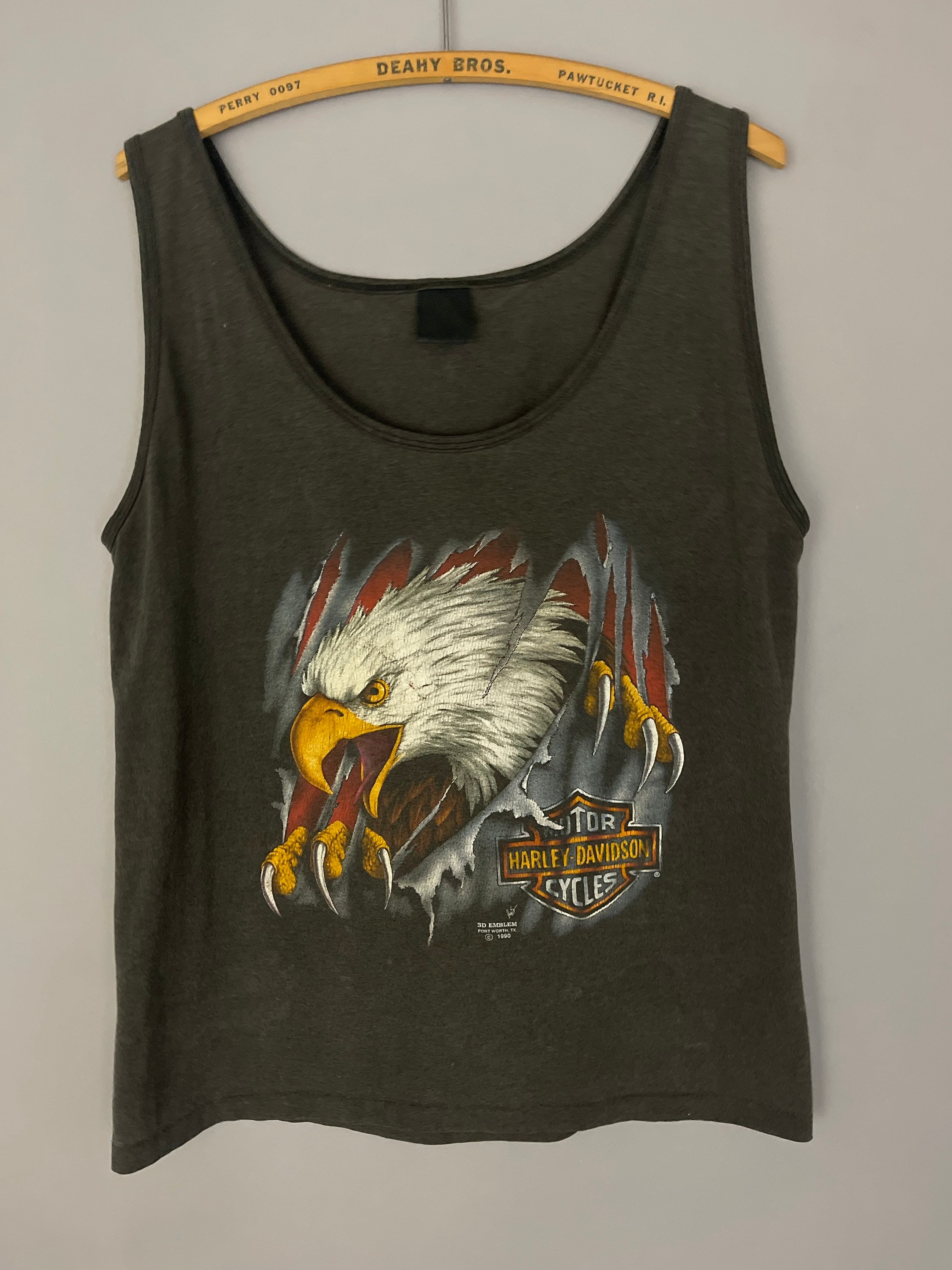 Vintage Harley Davidson Motorcycle 90s Tank Top Eagle, Bike Week