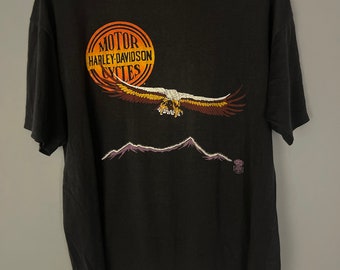 Vintage 70's Harley Davidson Motorcycles Flying Eagle Print Made