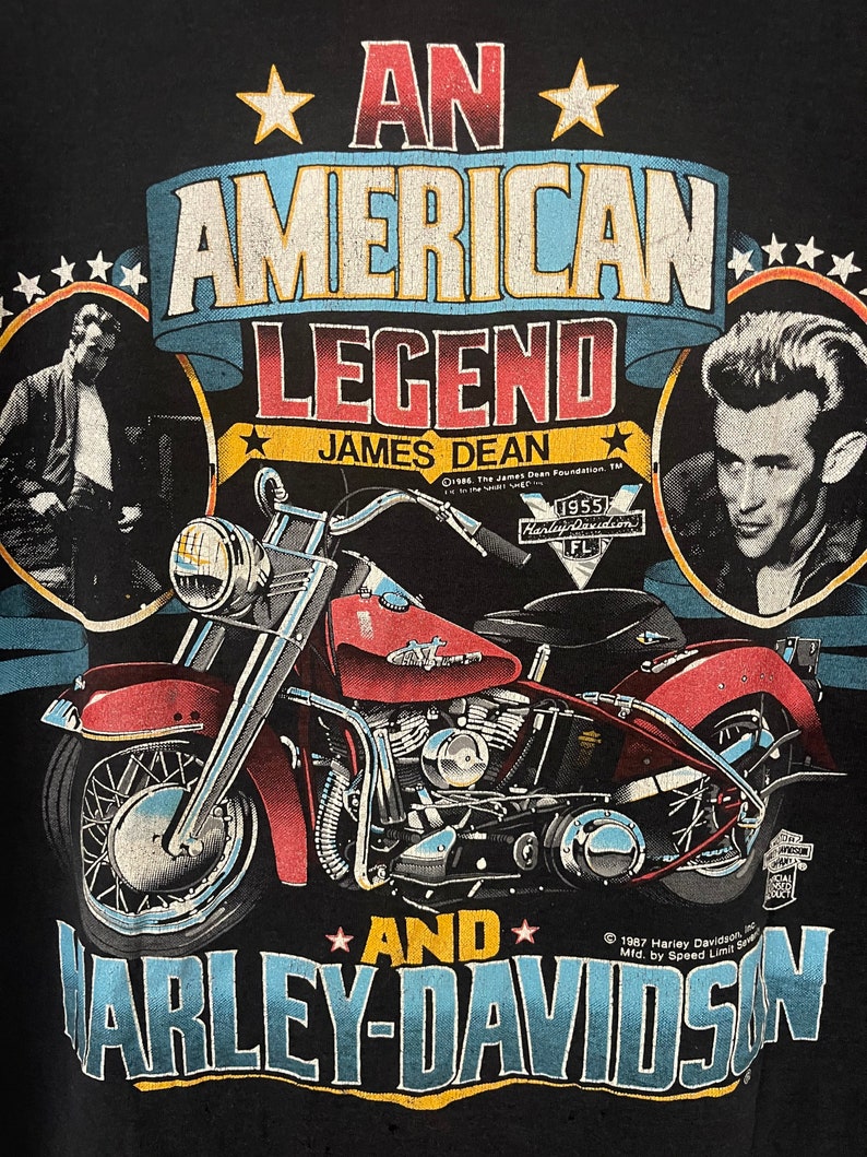 T-shirt Vintage Harley-Davidson 1986 'Redwood Run' - Taille XL - 100% Coton - Occasion Très Bon état
