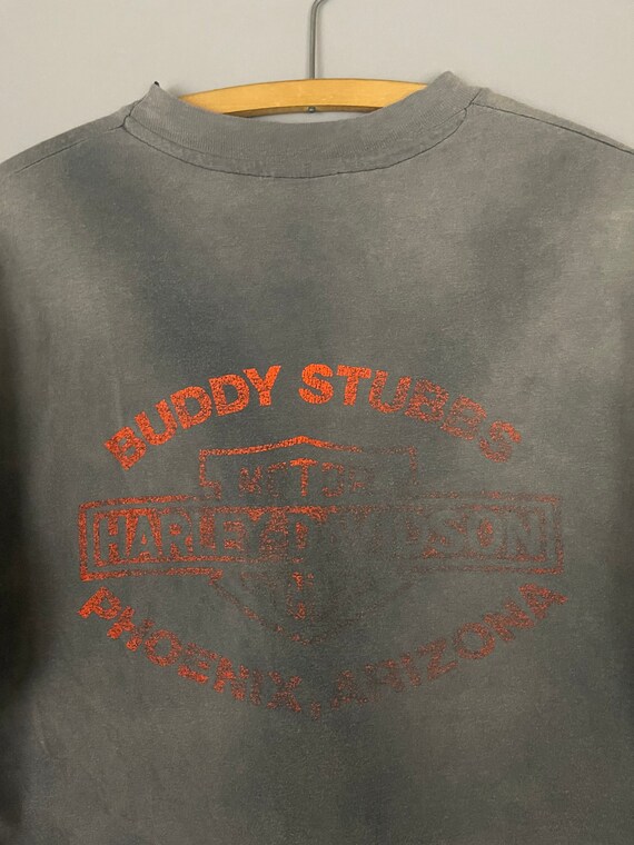 Harley Davidson Vintage T-Shirt distressed paper … - image 4