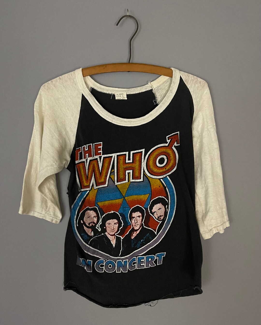 WHO レアなヴィンテージコンサートラグランTシャツ、ベース