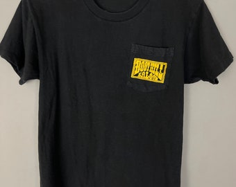 Vintage biker-T-shirt Boothill Saloon 1986 T-shirt met zak, versleten, beat to hell motorshirt, Daytona Beach Bike Week gedragen! #568