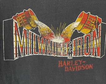 Vintage Harley Davidson Motorcycle T-shirt “milwaukee Iron