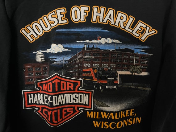 Harley Davidson vintage pullover, long sleeve T-s… - image 4