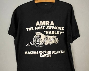 Harley Davidson vintage shirt The Most Awesome Harley. American Motorcycle Racing Association. Soft, Worn in