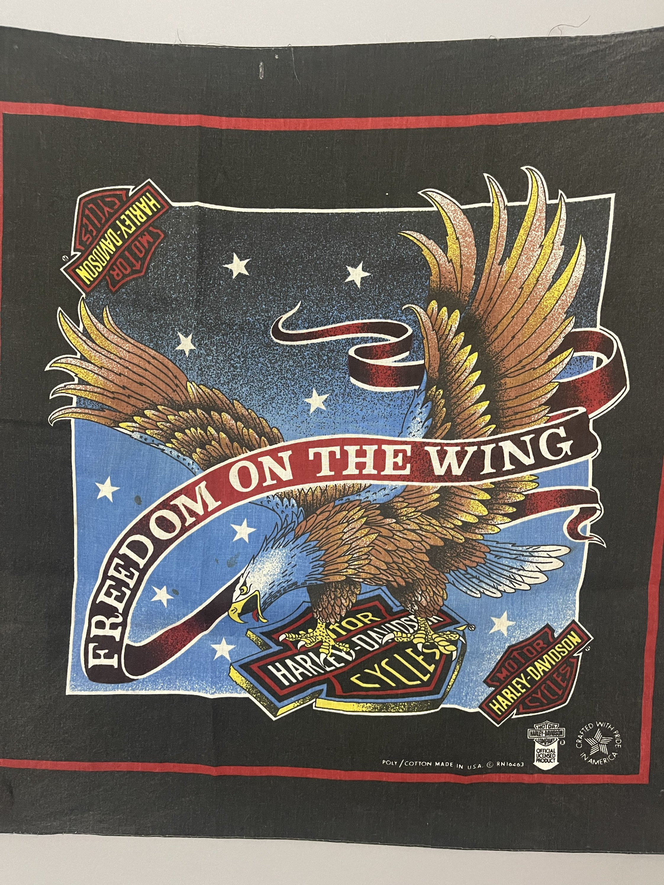 Vintage Harley Davidson Motorcycle Bandana 50/50 Soft Fabric