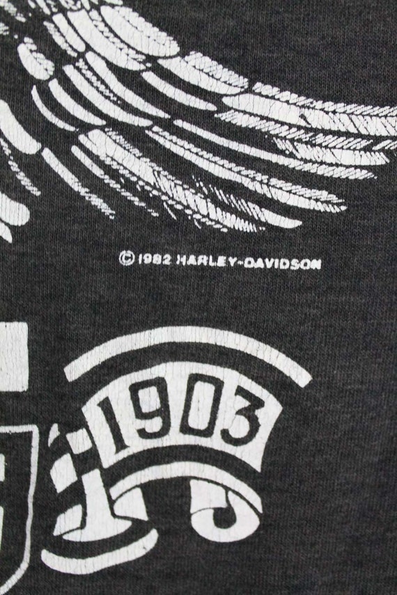 Harley Davidson Vintage tshirt paper thin soft te… - image 2