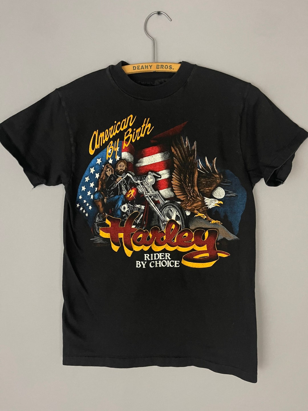 Vintage Harley Davidson Motorcycle T-shirt “american by Birth
