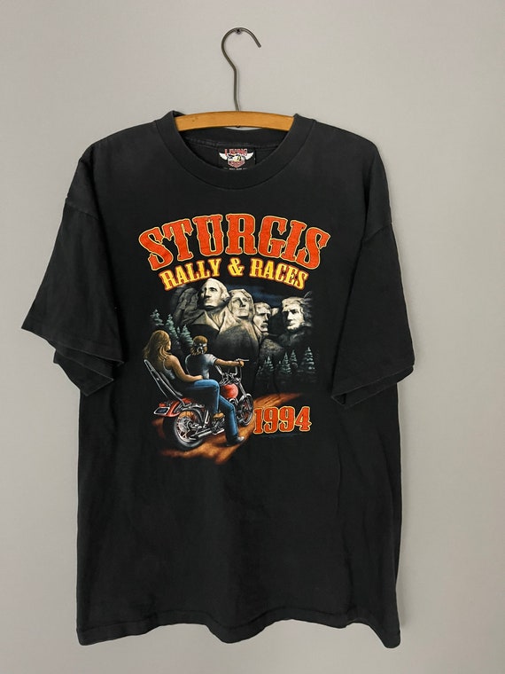 Sturgis Rally 90s motorcycle T-shirt, vintage bike