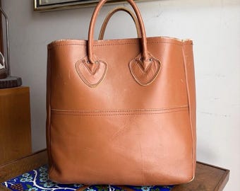 Vintage RRL Double Ralph Lauren Canvas & Leather Tote Denim Bag