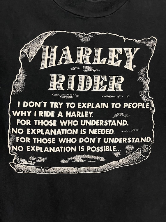 Vintage RARE Harley Davidson Motorcycle T-shirt Small 80's 'for