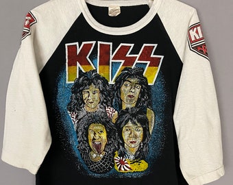 80's RARE Deadstock KISS T-shirt Concert Bootleg Parking Lot
