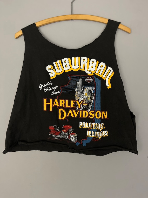 Vintage Harley Davidson Motorcycle 90s Neon Tank Top “my