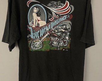 Vintage sexy Biker girl T-Shirt, chopper, Motorcycle rider “Live with a Vengeance” ride or die!