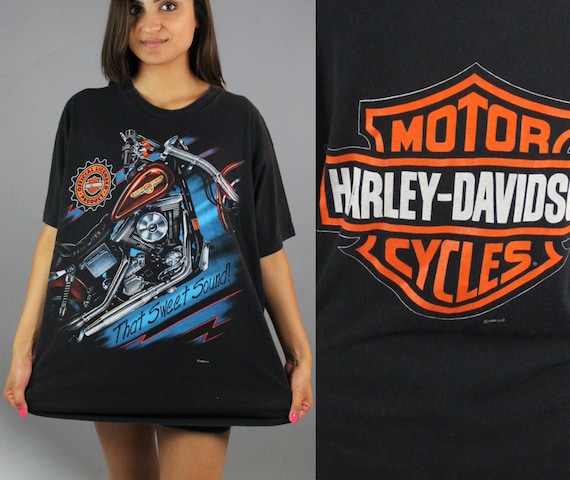 Harley Davidson Vintage T-shirt Tshirt HARLEY Tee 90s Graphic