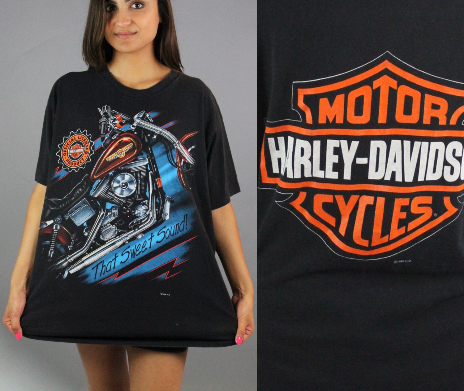 Harley Davidson Vintage T-shirt Tshirt HARLEY Tee 90s Graphic