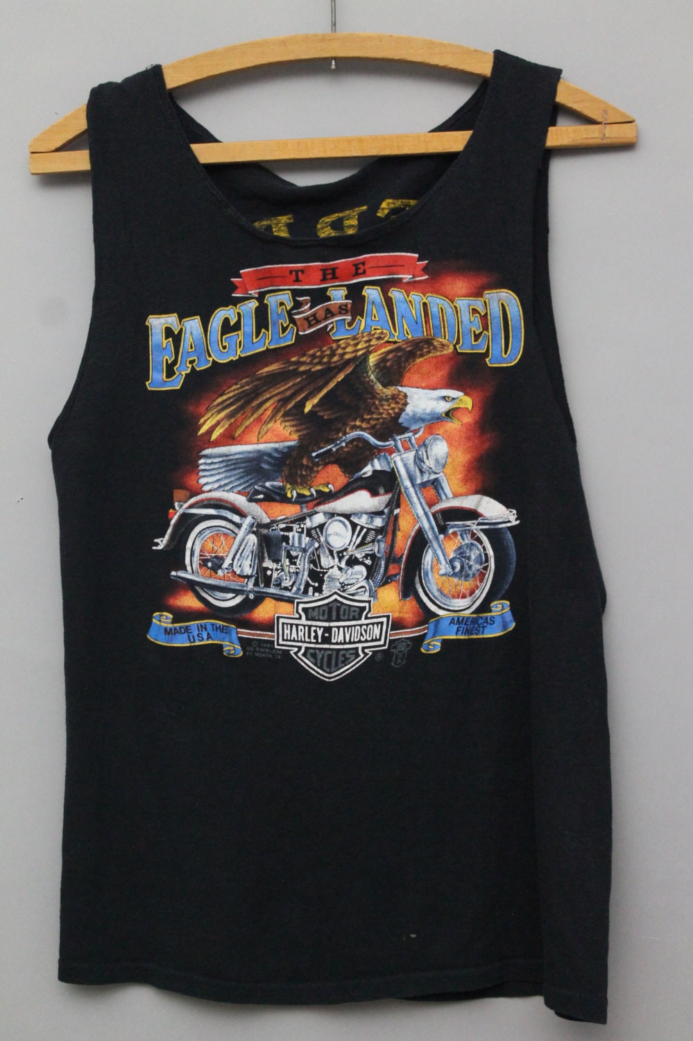 Vintage 3D Emblem Harley Davidson T-shirt Motorcycle Tank Top