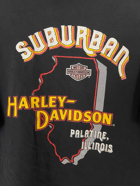 90s Vintage Harley Davidson Motorcycle T-shirt, S… - image 3