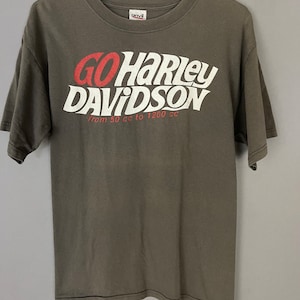 Koszulka motocyklowa Vintage Harley Davidson, koszulka motocyklowa „Go Harley” w kolorze zielonym, t-shirt w kolorze wojskowym HDOLP