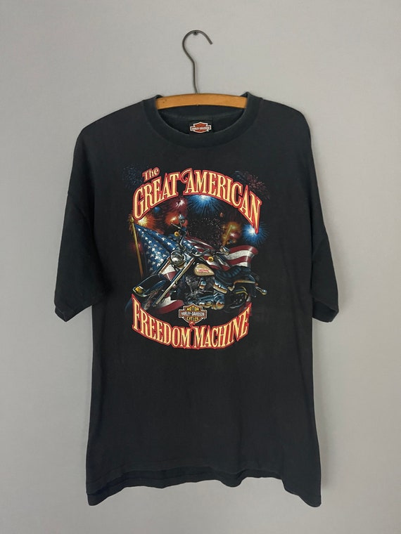 80s Harley Davidson Motorcycle Vintage T-shirt, Motorcycle Biker