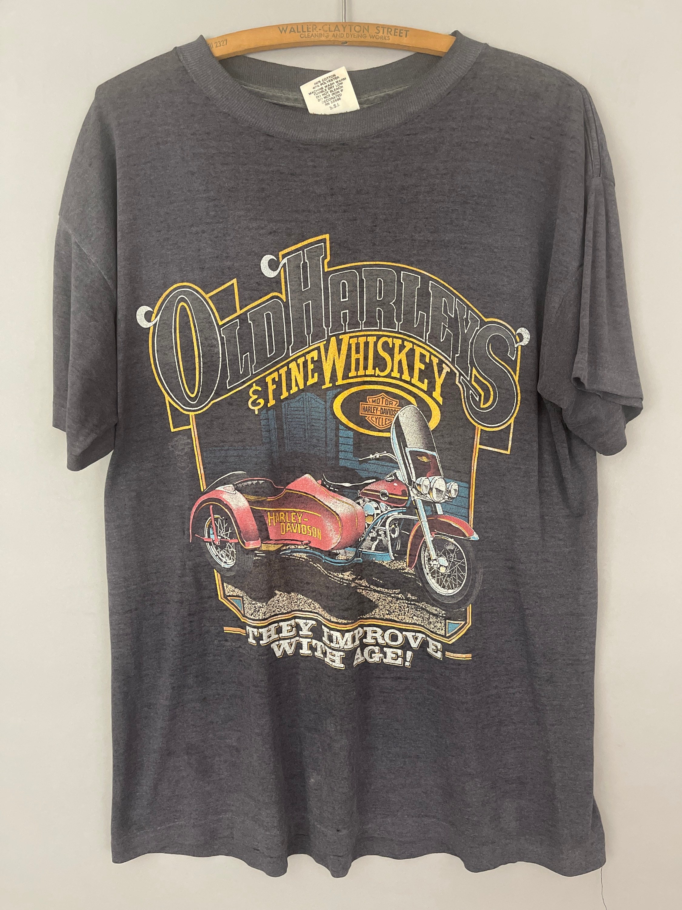 Vintage Harley Davidson Motorcycle T-shirt RARE, 80s Paper Thin