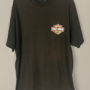 Vintage Harley Davidson Motorcycle T-shirt 90s badass biker shirt HDOLP Harley logo, XL