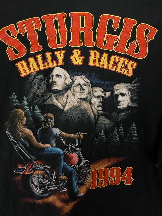 Sturgis Rally 90s motorcycle T-shirt, vintage bik… - image 3