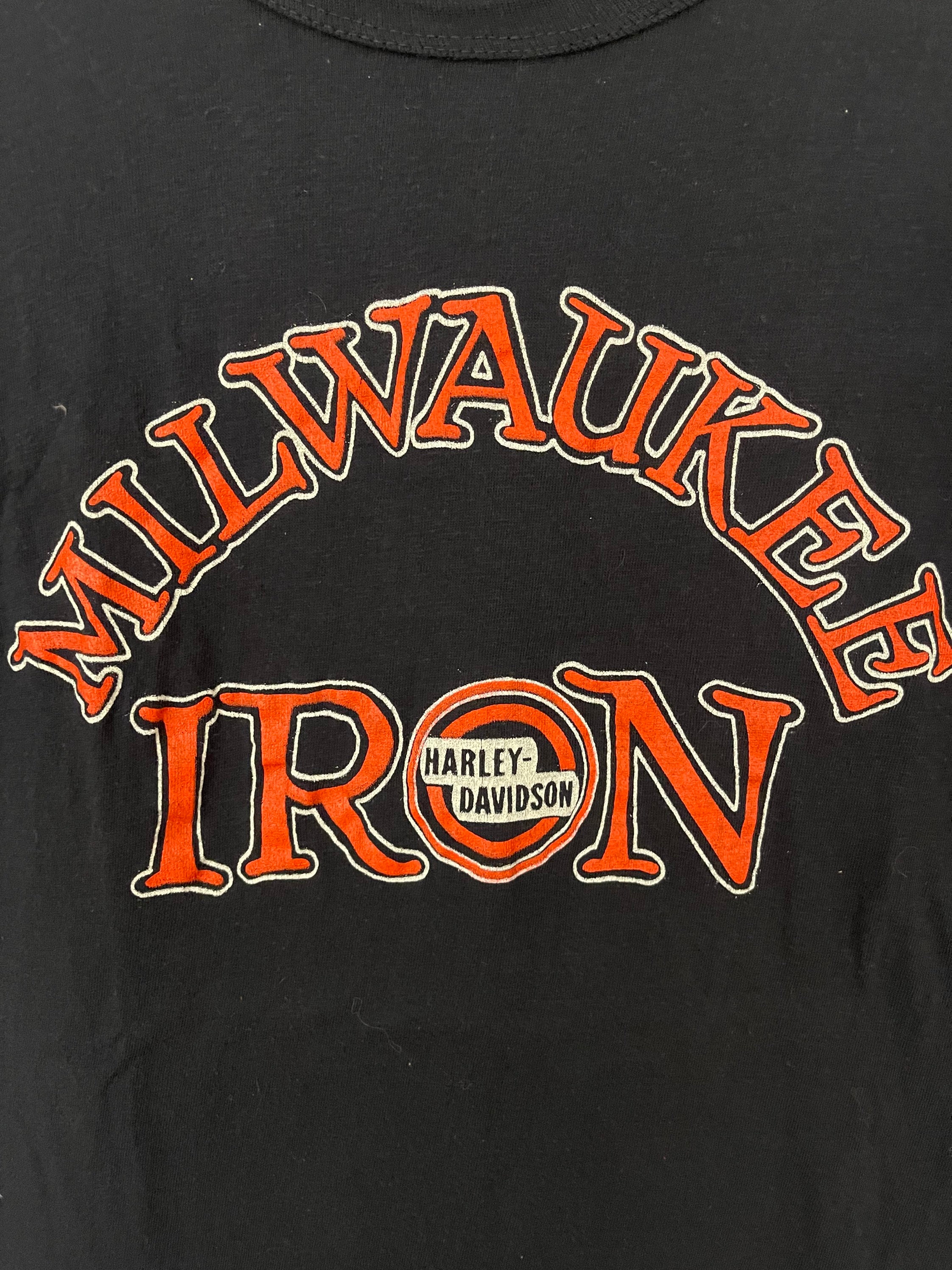 Vintage Harley Davidson Motorcycle T-shirt “milwaukee Iron” Biker