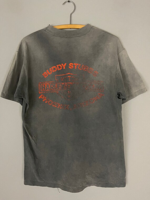 Harley Davidson Vintage T-Shirt distressed paper … - image 2