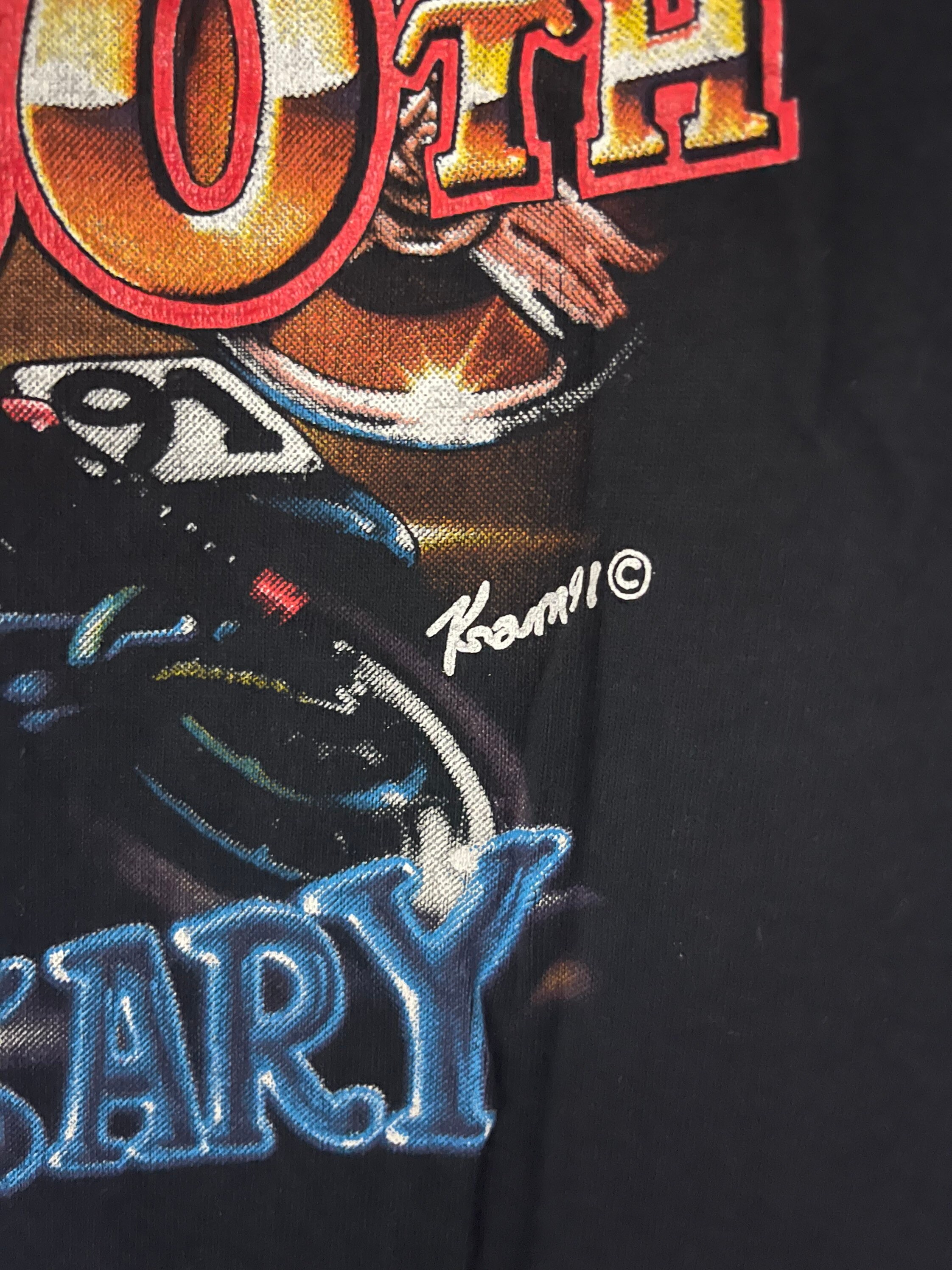 セクシーなバイカーガールのTシャツ、ヴィンテージ90年代のバイク