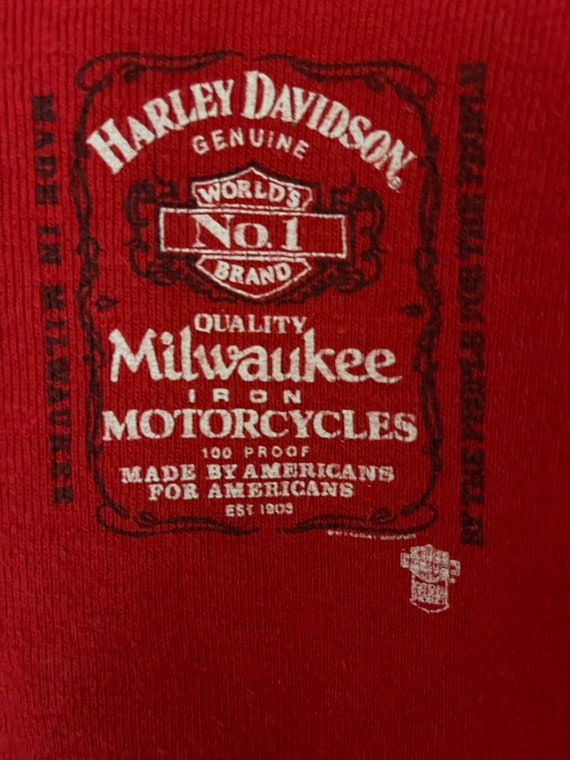 Beer Harley Davidson motorcycles 80s vintage ther… - image 3