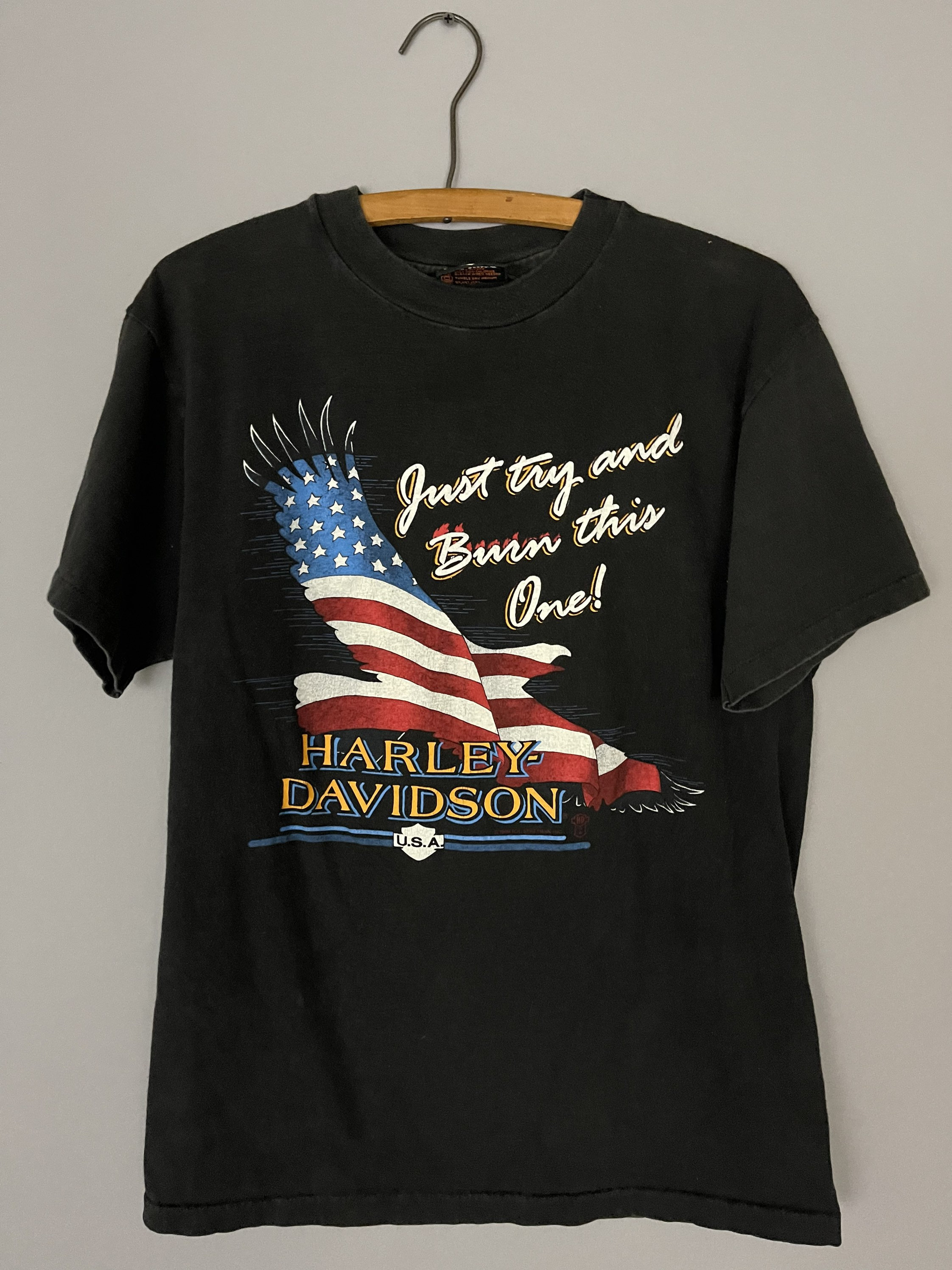 Vintage Harley Davidson T-shirt Patriotic, American Flag, Daytona