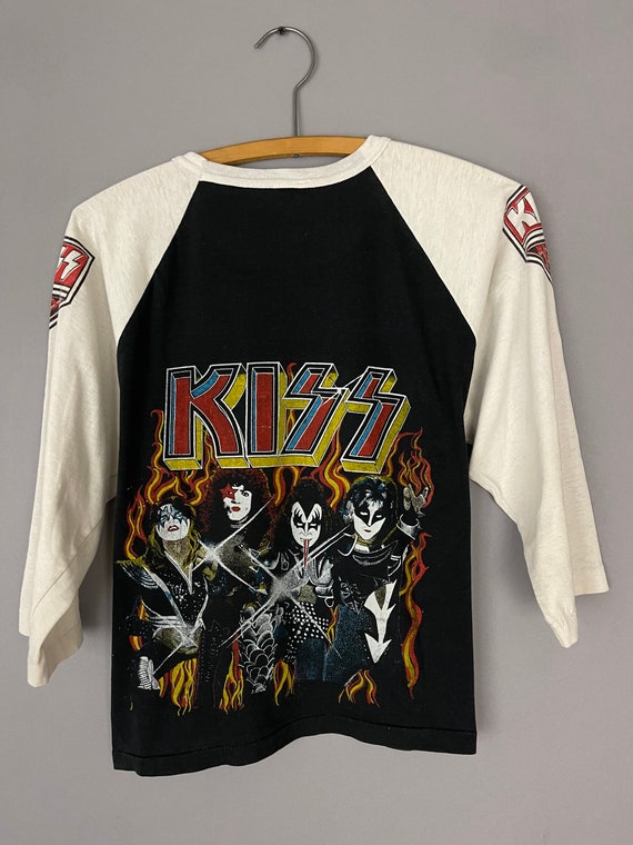 80年代のレアなデッドストックKISS Tシャツ、コンサートのブートレッグ