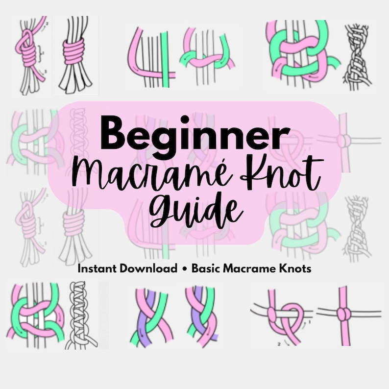 How to Macrame Knot Guide, Learn Knotting Basics: Step-by-Step Macrame Guide for Beginners image 1