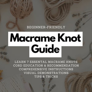 How to Macrame Knot Guide, Learn Knotting Basics: Step-by-Step Macrame Guide for Beginners image 2