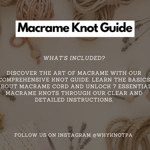 How to Macrame Knot Guide, Learn Knotting Basics: Step-by-Step Macrame Guide for Beginners image 3