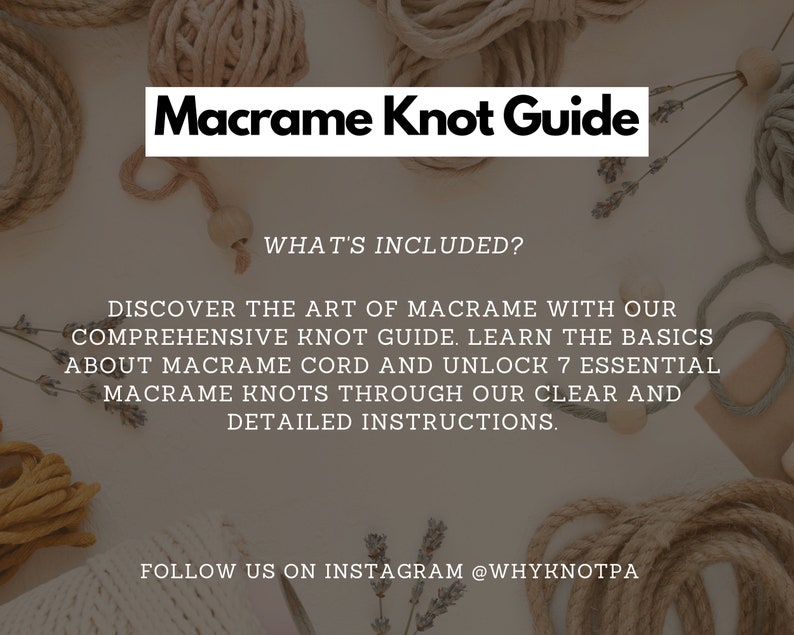 How to Macrame Knot Guide, Learn Knotting Basics: Step-by-Step Macrame Guide for Beginners image 3