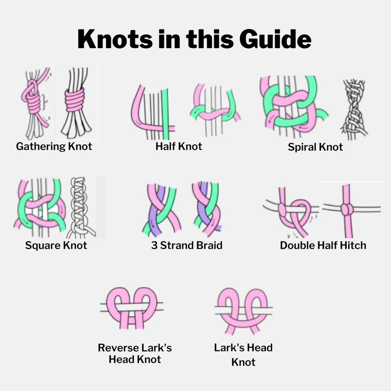 How to Macrame Knot Guide, Learn Knotting Basics: Step-by-Step Macrame Guide for Beginners image 4