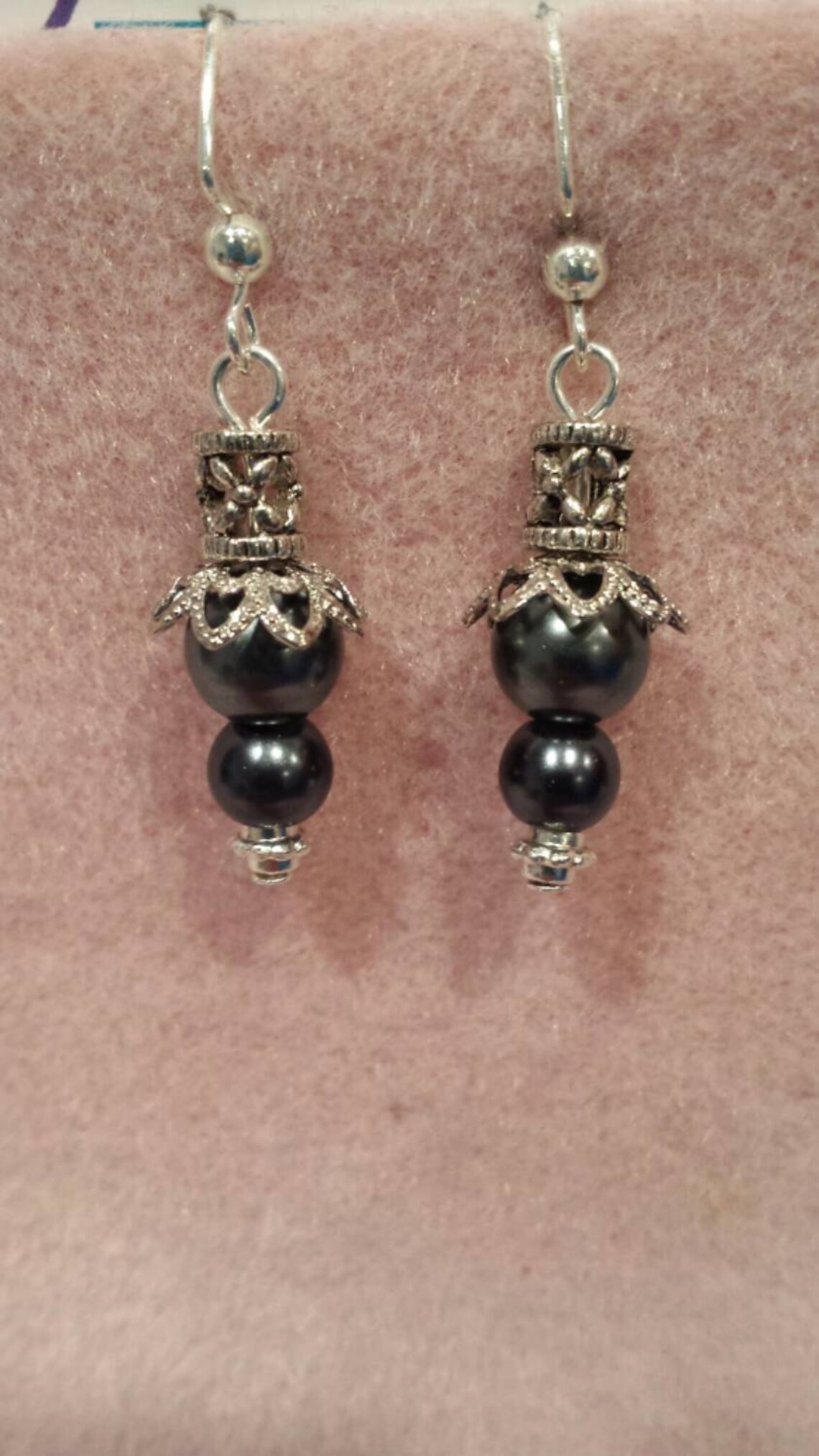Pearl Dangle Spike Earrings main image 1