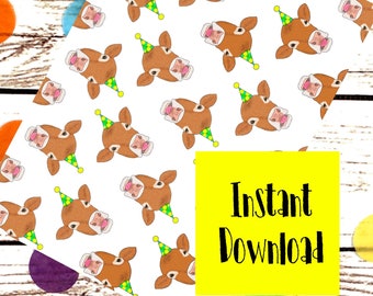 Printable Cow Birthday Wrapping Paper