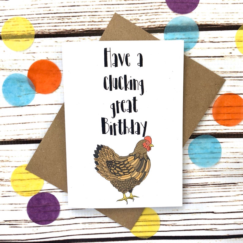 Chicken Birthday Card Funny Chicken Card Funny Birthday Etsy In 2021