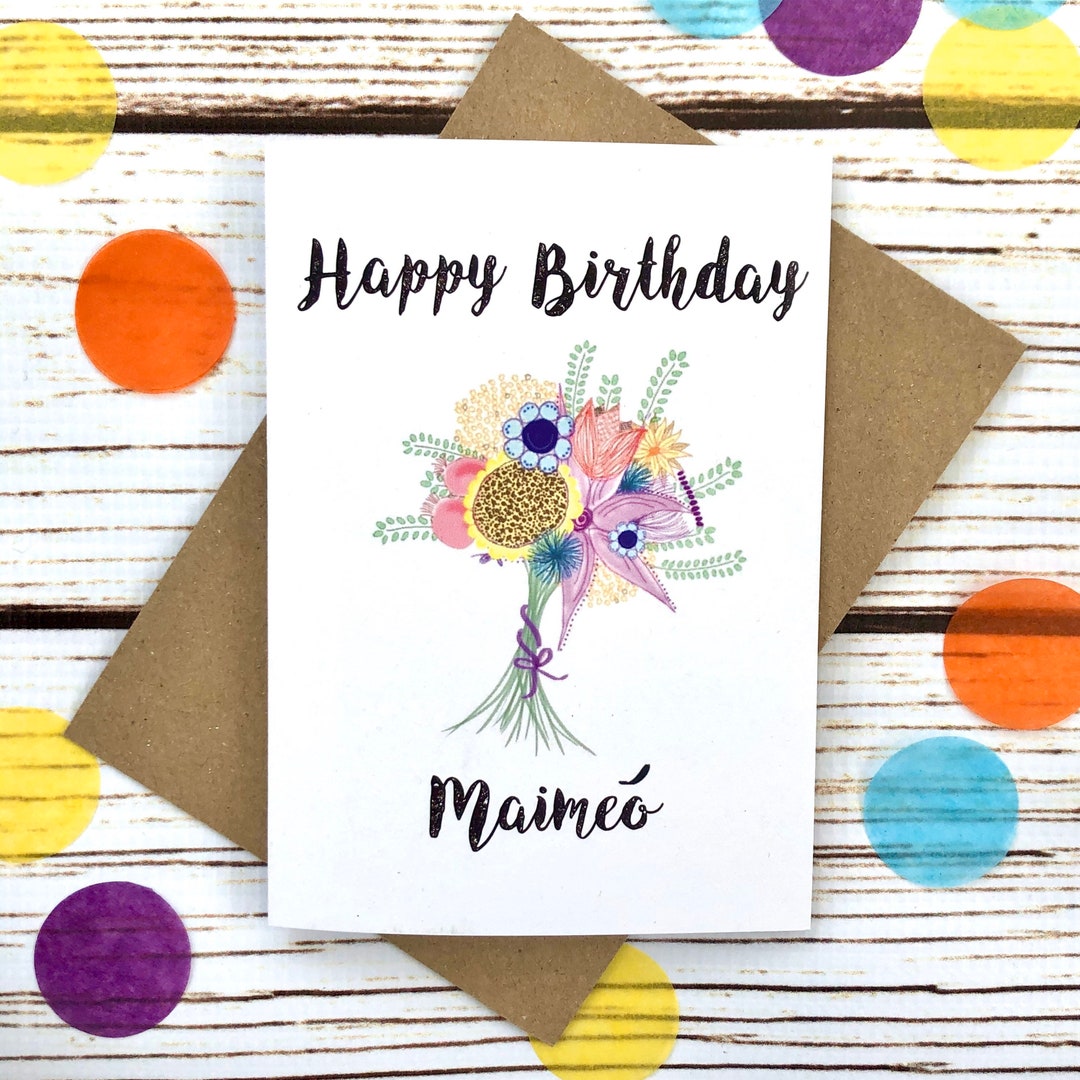 Happy Birthday Maimeó Irish Grandmother Grandma Gaelic Card Etsy Israel
