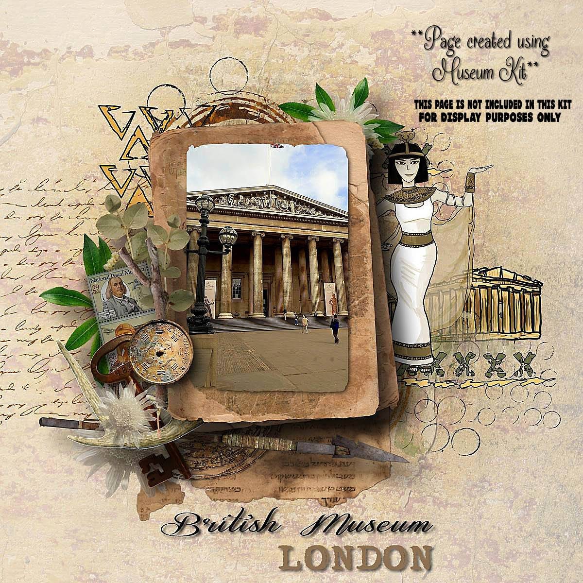 Museum Theme Scrapbook Kit 22 X Papers and 50 X