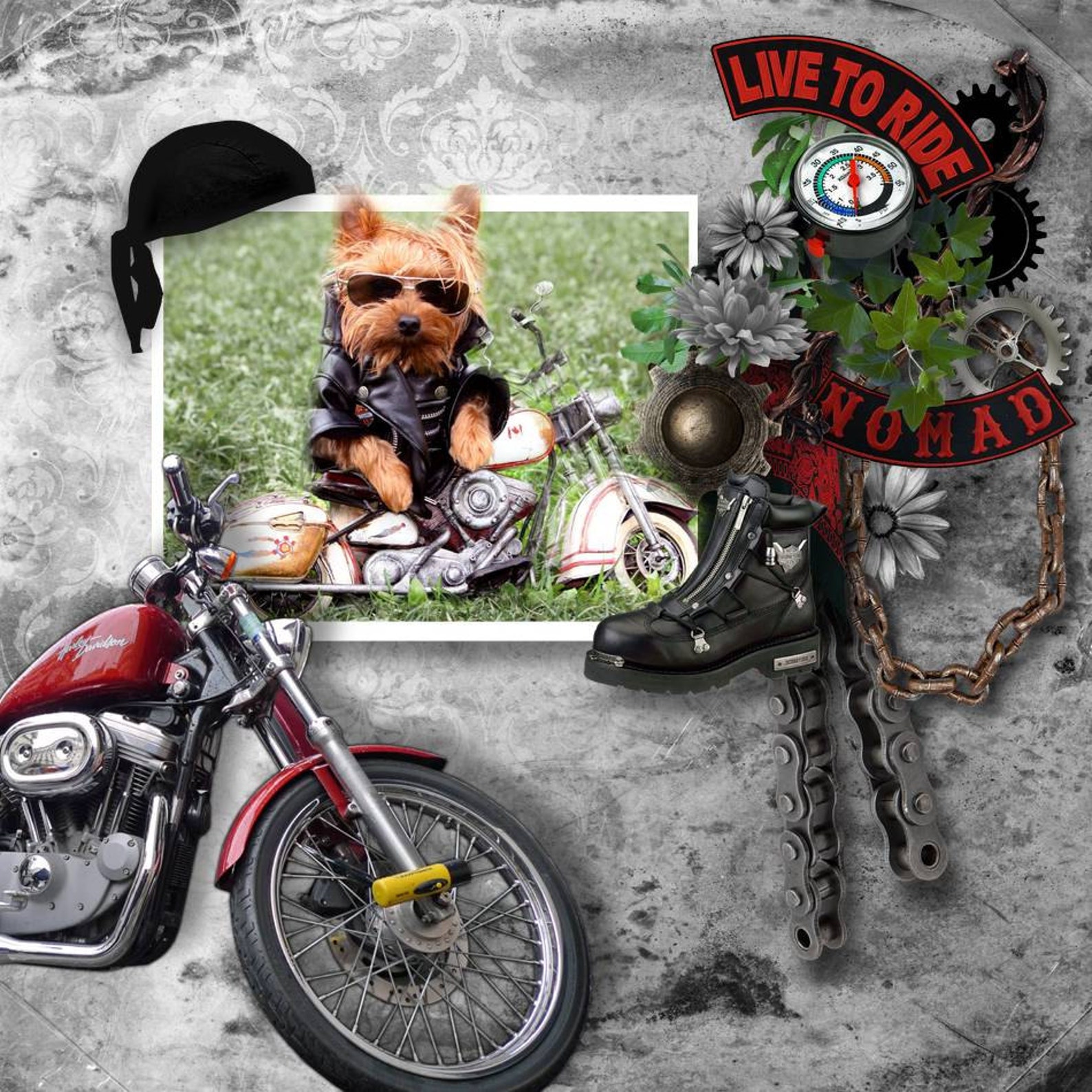 Motorbike Mania Scrapbooking Kit HUGE KitSmall Price 86 Emb Etsy