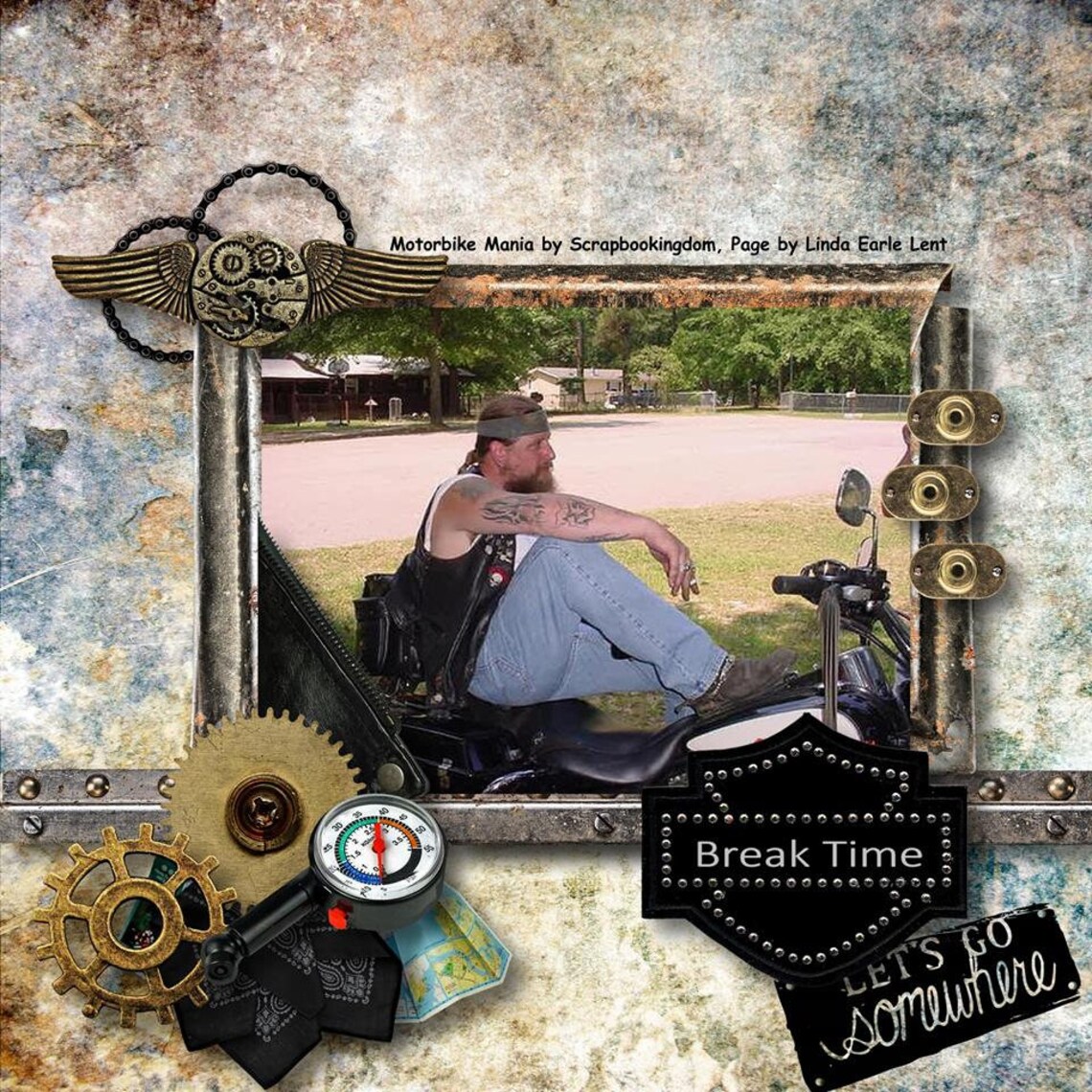 Motorbike Mania Scrapbooking Kit HUGE KitSmall Price 86 Emb Etsy