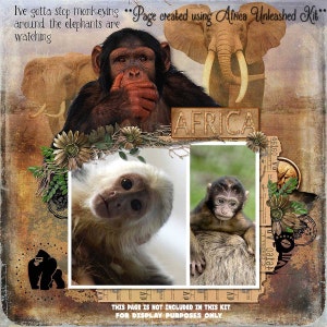 African Digital Scrapbook Kit : AFRICA UNLEASHED - Digital scrapbooking can be a creative and fun way to keep memories and make new ones! image 5