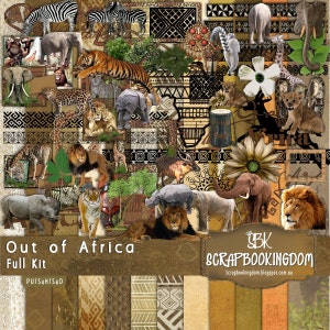 African Digital Scrapbook Kit OUT OF AFRICA Travel Vacation - Etsy UK