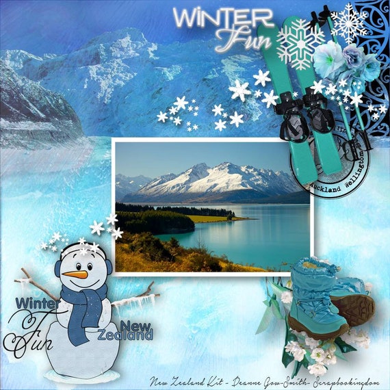 New Zealand Scrapbook Kit, Kiwi, Maori pattern, motor home, travel